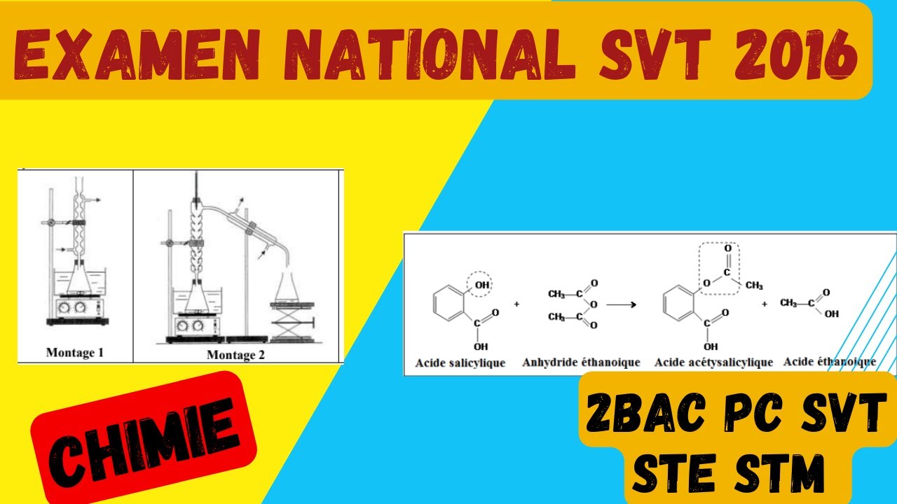 Correction Chimie Examen national Physique chimie SVT 2016 R