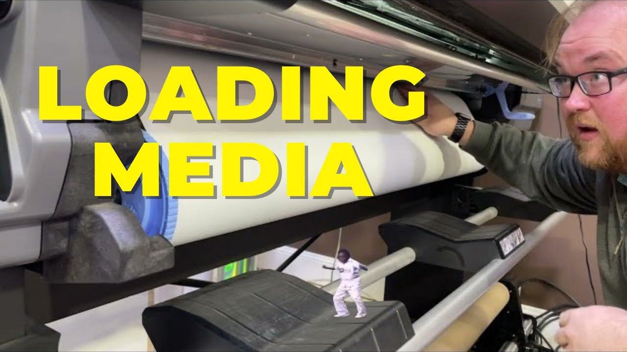 HP latex - loading media on the HP latex printer - tutorial