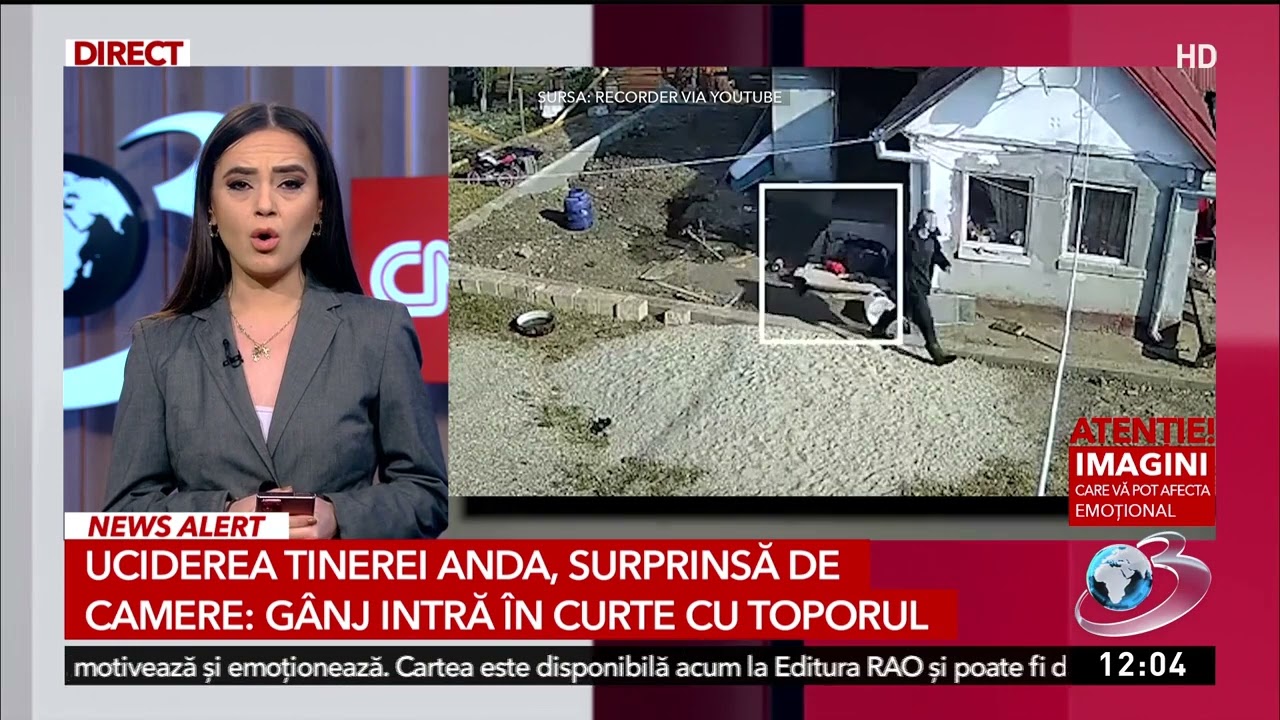 Momentul în care Anda a fost atacată de Emil Gânj, surprins de camere