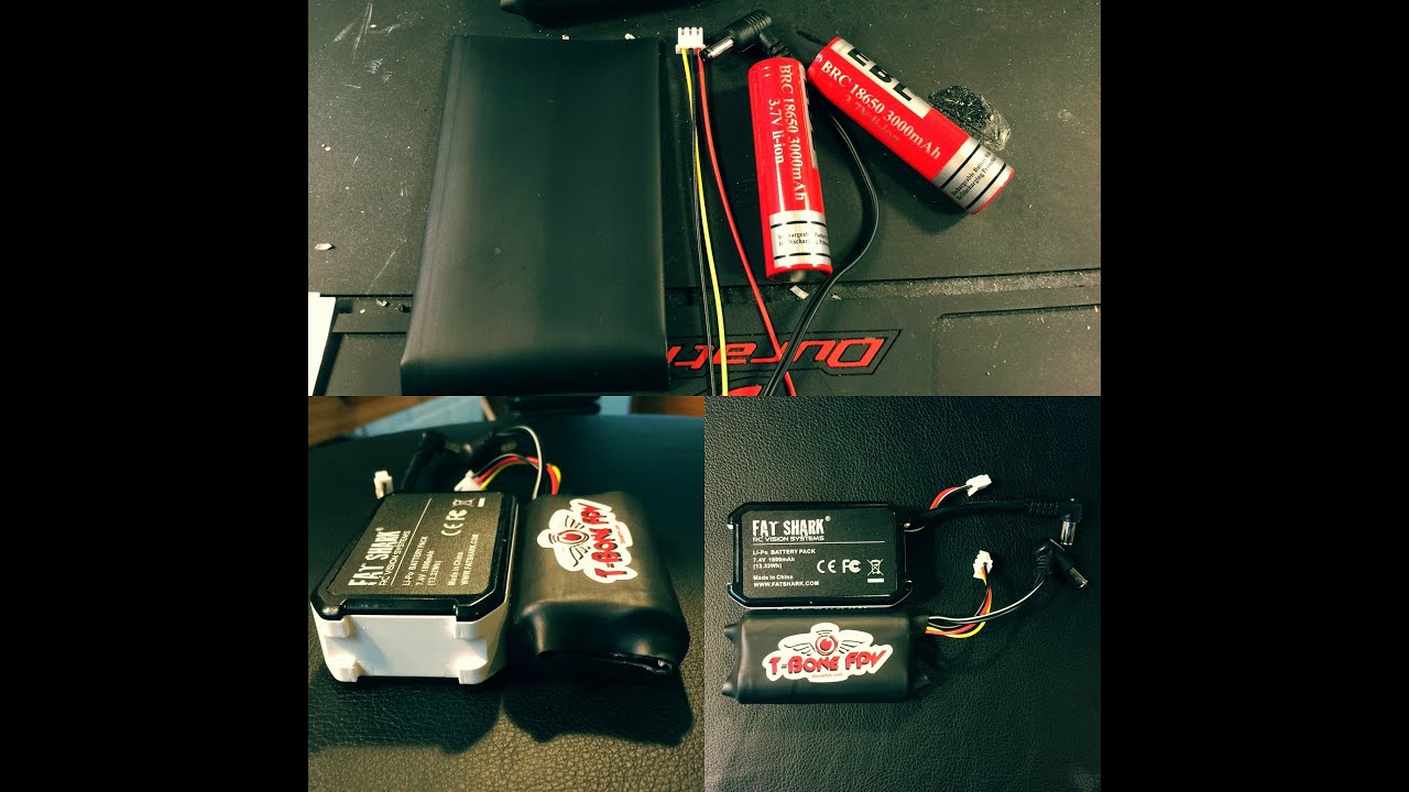 DIY 2S 3000mah Li-Ion battery upgrade for Fat Shark goggles