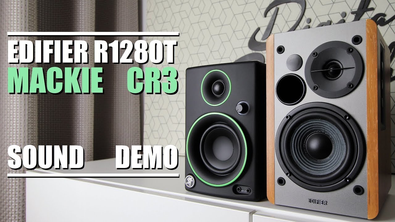 Mackie CR3 vs Edifier R1280T  ||  Sound Demo w/ Bass Test