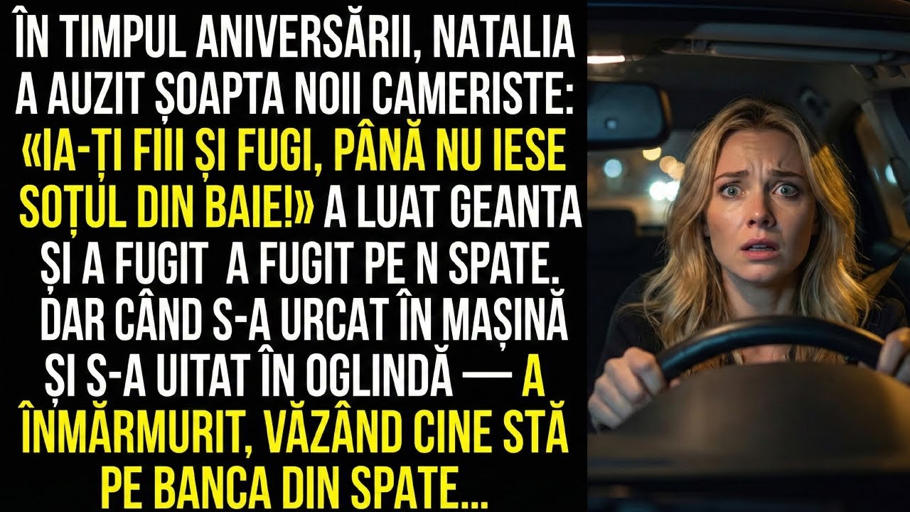 „La aniversare, menajera mi-a șoptit. «Fugi cu fiii tăi cât soțul e în baie!» M-am urcat în...