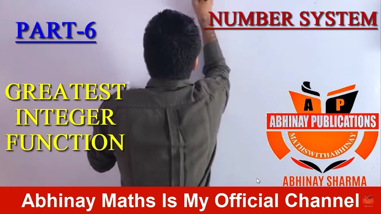 Number System Part  6 🚨 Greatest Integer Function By Abhinay Sharma 🚨 (Abhinay Maths) SSC CGL