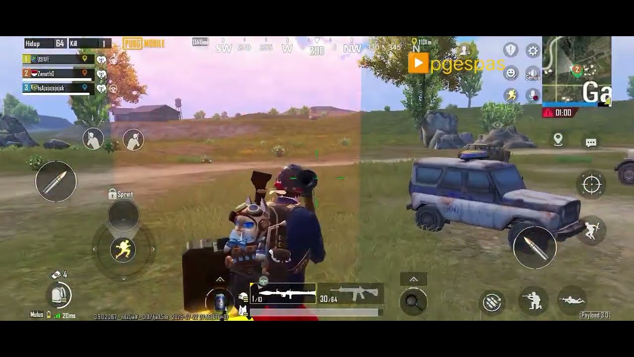 Menggunakan hovercraft untuk mengambil kotak peti (1x). DiPUBG! 