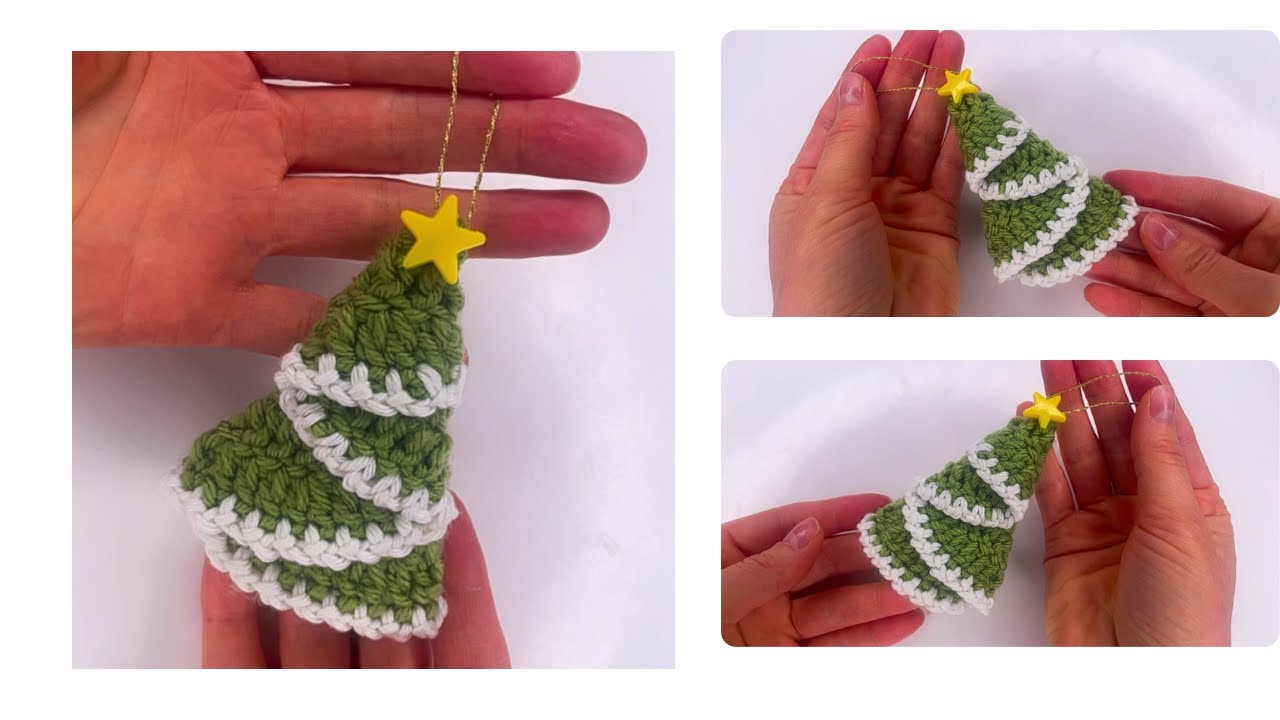 🎅🎄 Очень простая и быстрая вязаная рождественская елка 🎄Рождественское украшение 🎅🎄#рождественски...