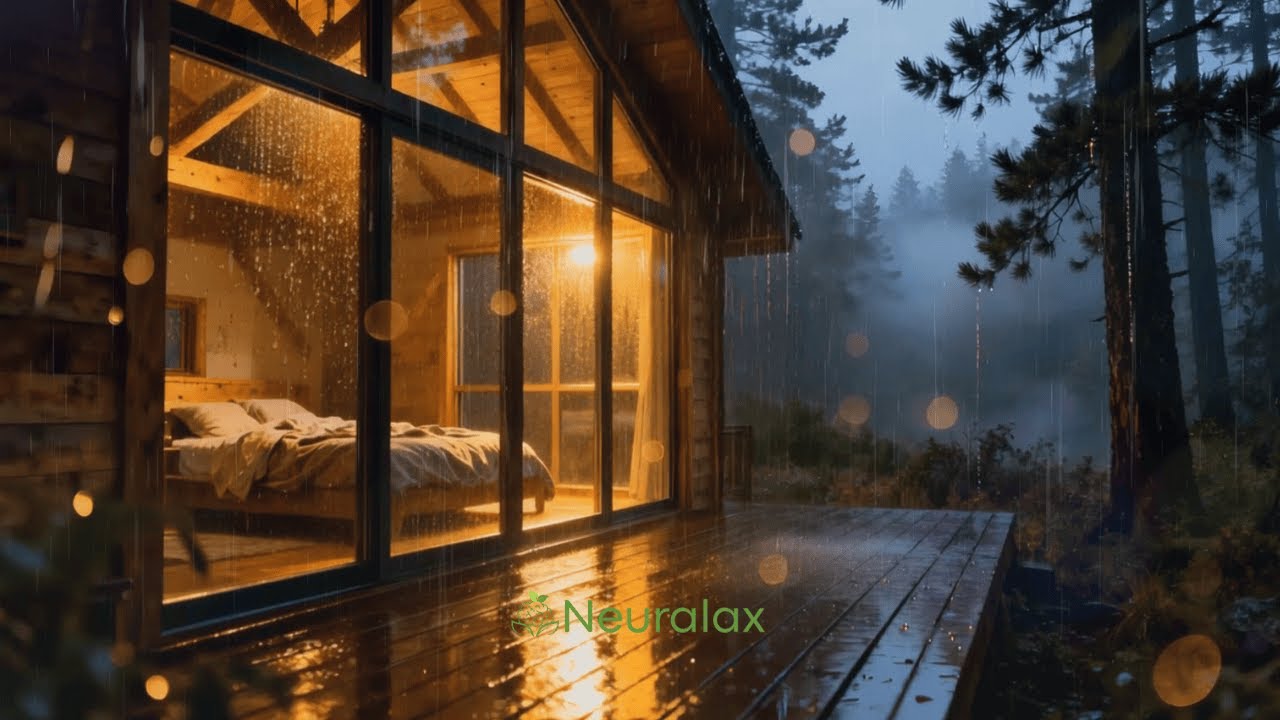 Relaxing Sleep Music • Healing Sleep Rain Ambience with Gentle Wind | Neuralax
