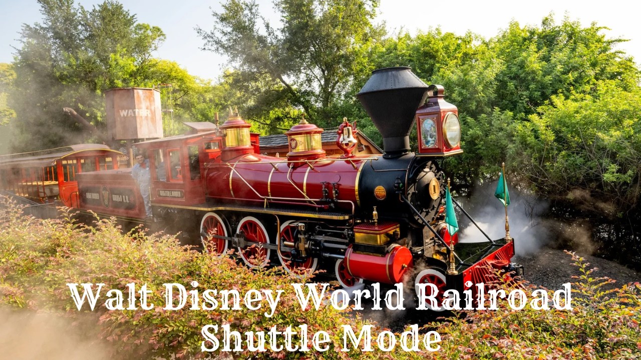 Поездка на поезде Walt Disney World Railroad в режиме шаттла - полный маршрут - Walt Disney World