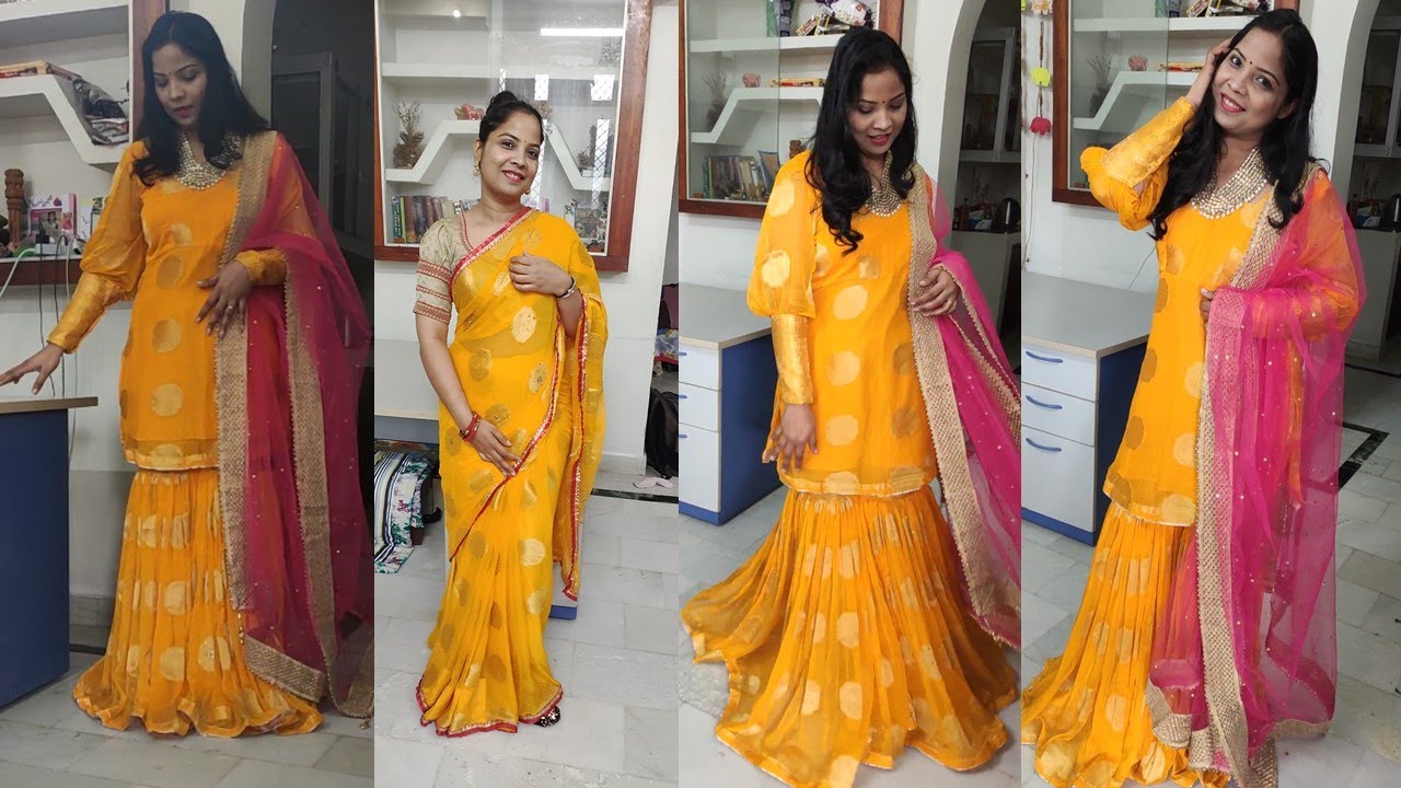 Convert Old Saree into Trendy Dress # पुरानी साड़ी से बनाये  Designer ड्रेस की लोग देखते रह जायेगे