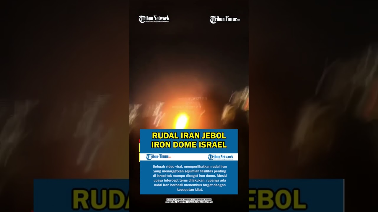 RUDAL IRAN SECEPAT KILAT LOLOS DAN JEBOL IRON DOME ISRAEL