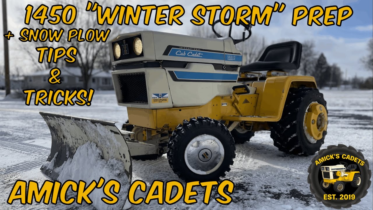 Cub Cadet 1450 "Winter Storm" Prep - Snow Plow Tips & Tricks! - Amick's Cadets