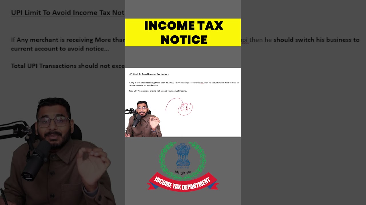 Maximum UPI Transactions To Avoid Income Tax Notice #shorts