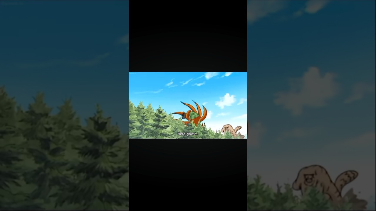 Kurama 9 tails Vs shukaku 1 tail Naruto Vs Gaara #anime