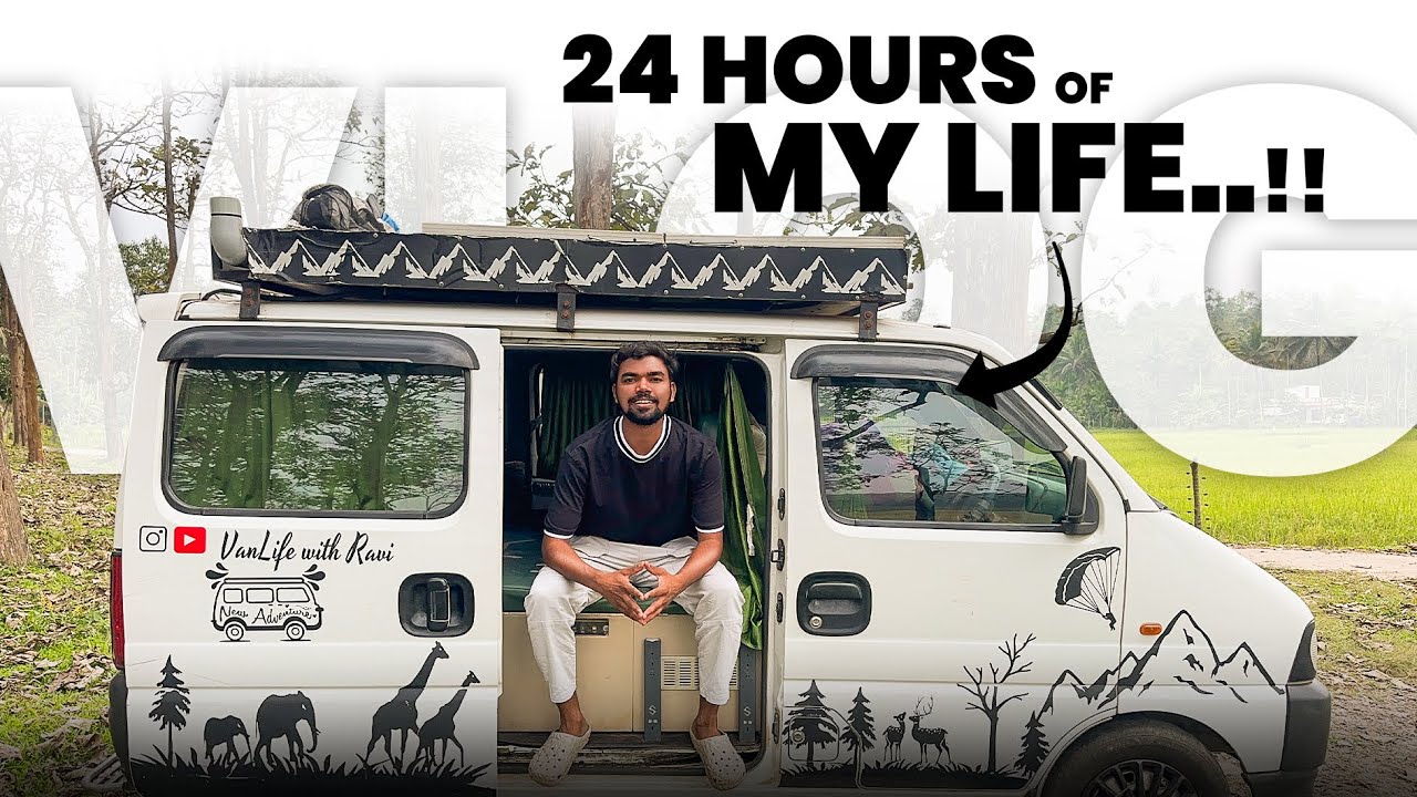 24 Hours as a vanlifer in 🇮🇳 (ASMR) #vanlifewithravi #travel #kerala