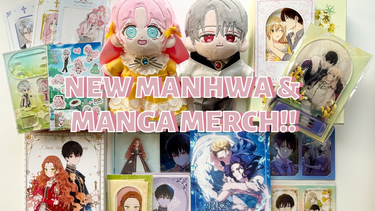 buying TONS of new manhwa & manga merch!! (cafe collab, plushies, & more)