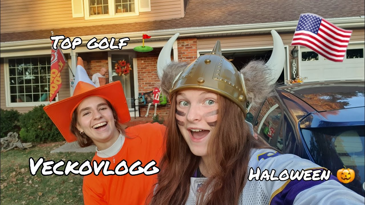 Veckovlogg! Mina lektioner i skolan📚 , Haloween 🎃, top golf ⛳️ mm. Utbytesår i USA🇺🇲