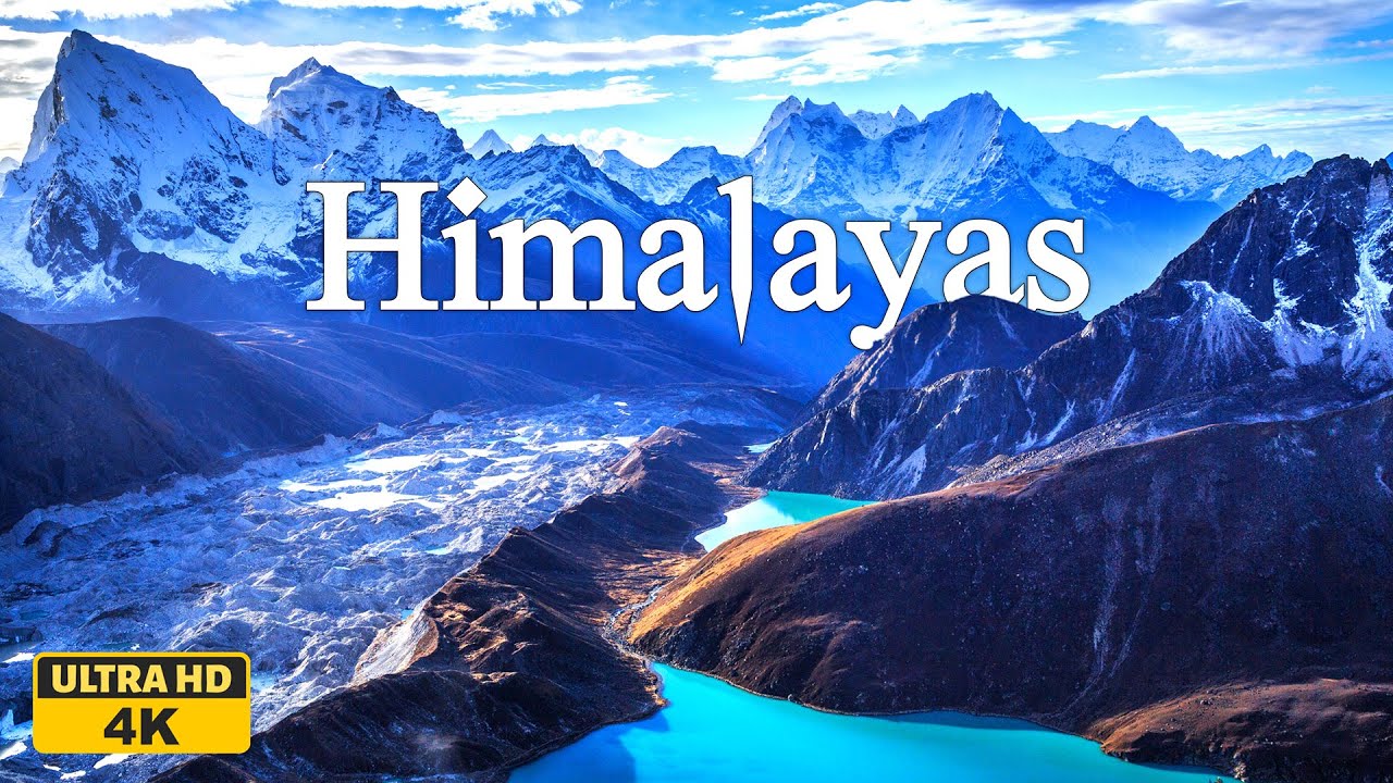 FLYING OVER HIMALAYAS (4K UHD): Relaxing Piano Music & Beautiful Nature Landscapes For Relaxation