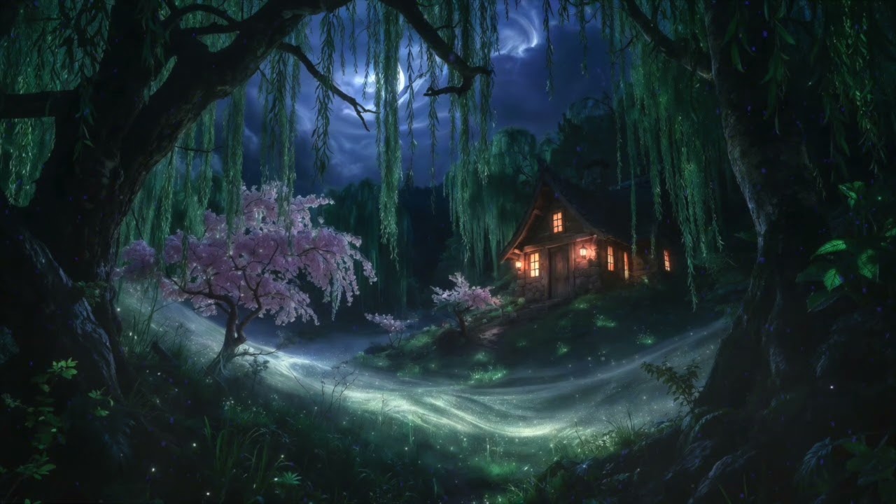 Relaxing Music to Fall Asleep Immediately in a Blissful Willow Cove ✧ Peaceful Deep Sleep 🌙