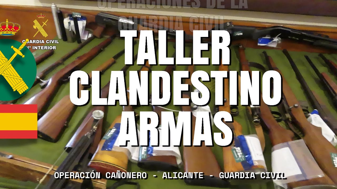 Desmantelado en Alicante un taller clandestino de armas ilegales
