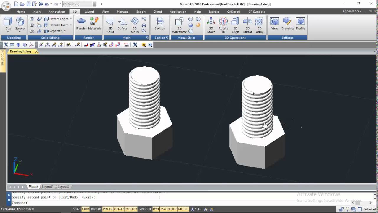 เทคนิคการสร้าง Bolts&Nut