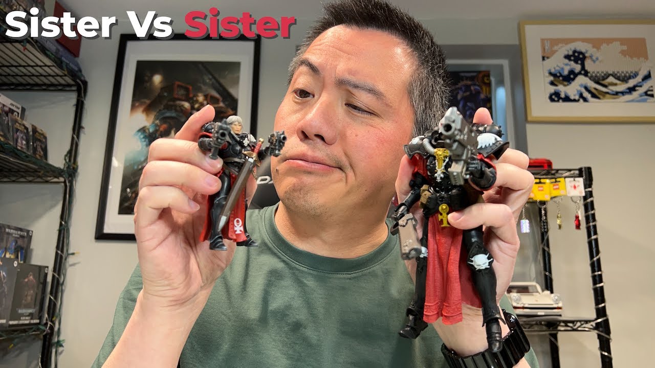 Comparison between JoyToy and McFarlane Sisters of Battle Warhammer 40K Action Figures
