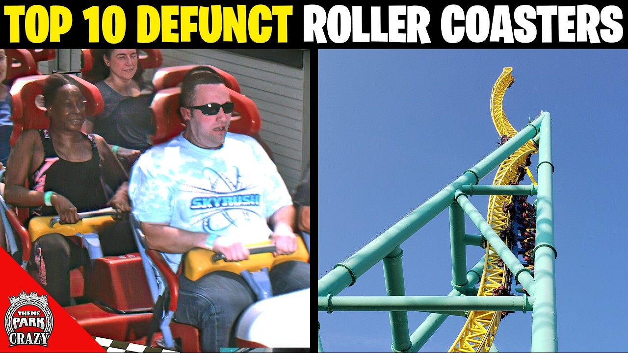 Top 10 BEST Defunct Roller Coasters CLOSED FOREVER - (That I've Ridden)