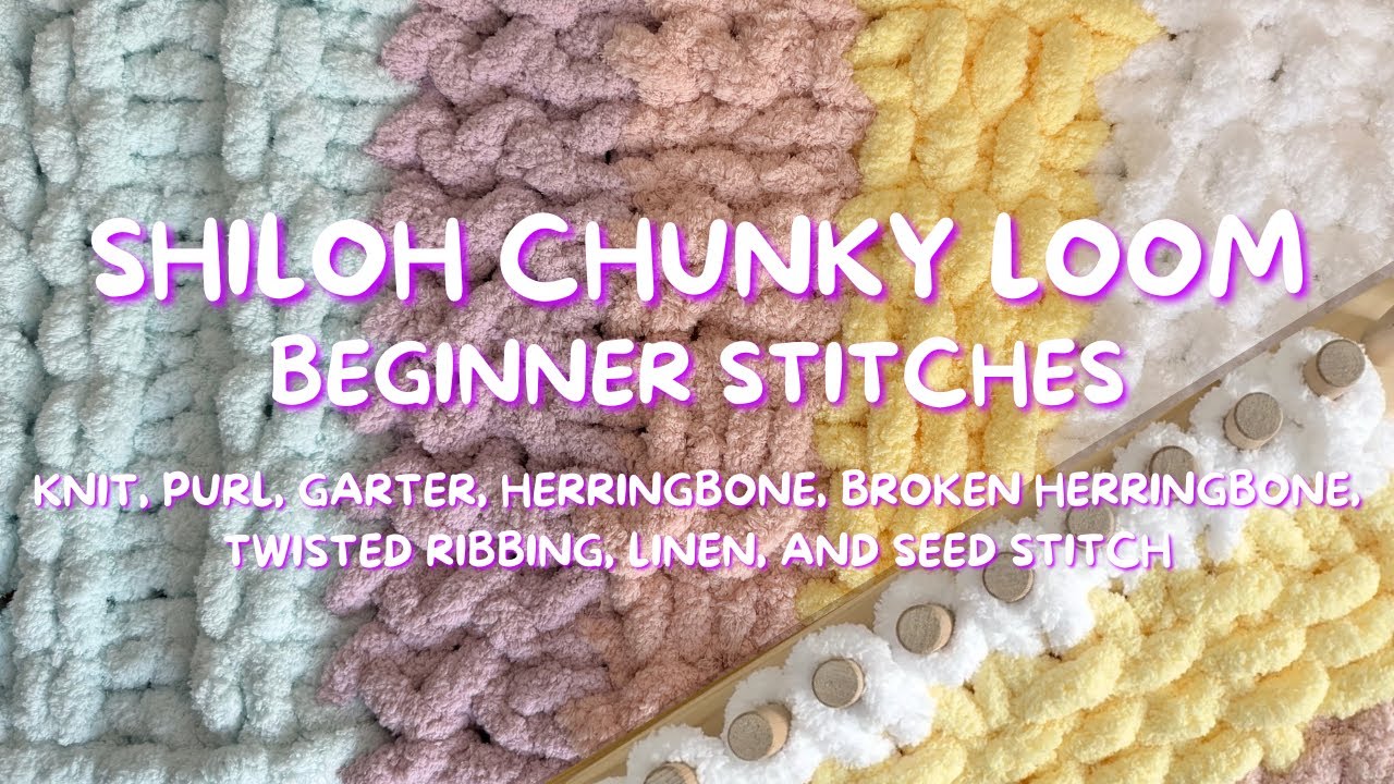Chunky Knit Blanket Loom Tutorial | Step By Step Beginner Stitch Guide