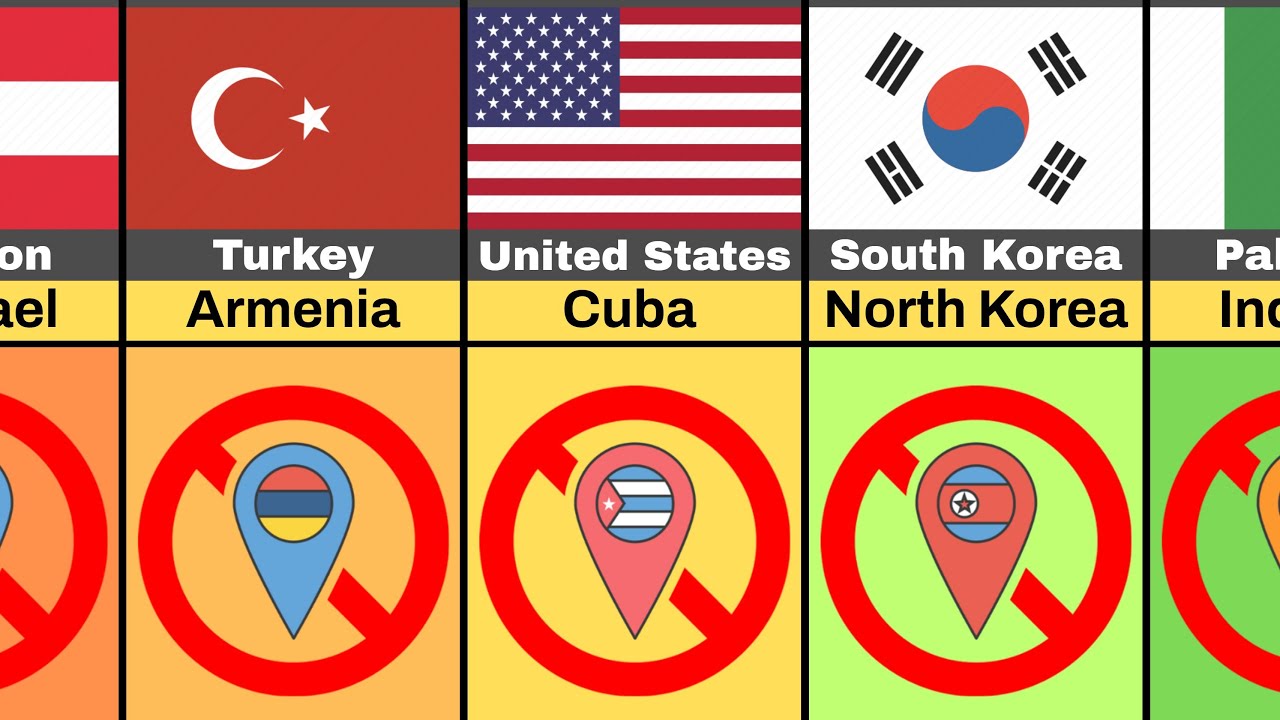 Countries You’re Not Allowed to Visit (By Country) Part 2