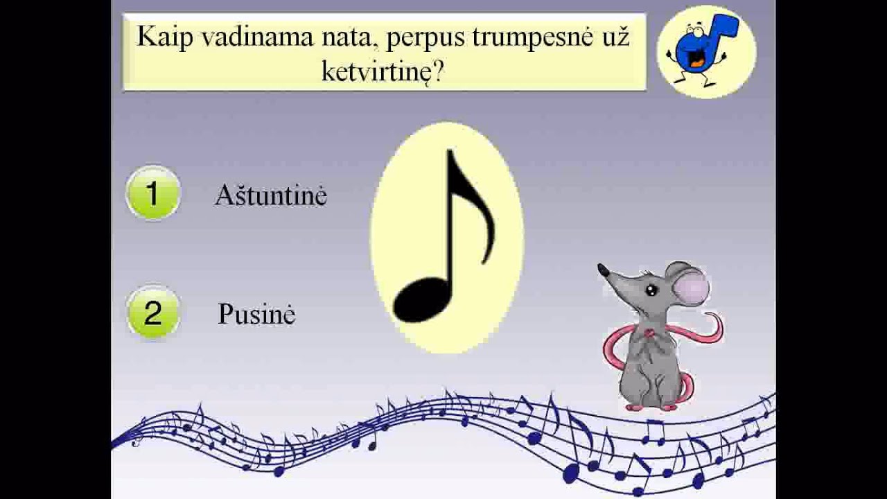 Ketvirtinė, pusine, aštuntinės natos