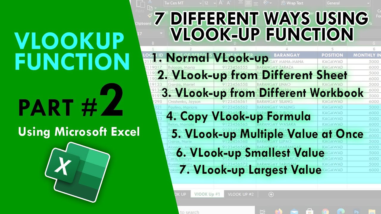 7 Different Ways to use Vlookup Function in Microsoft Excel part 2