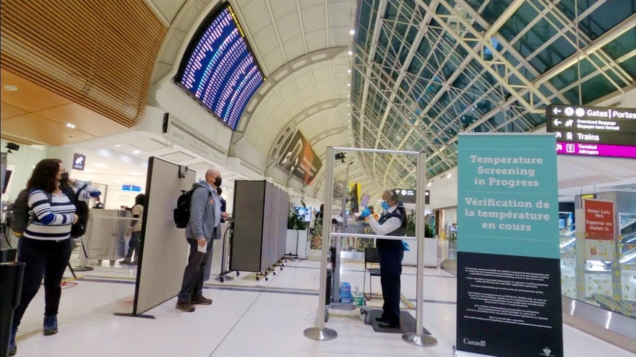 Toronto AIRPORT Departing from Toronto Terminal 3 Canada during Lockdown 2021