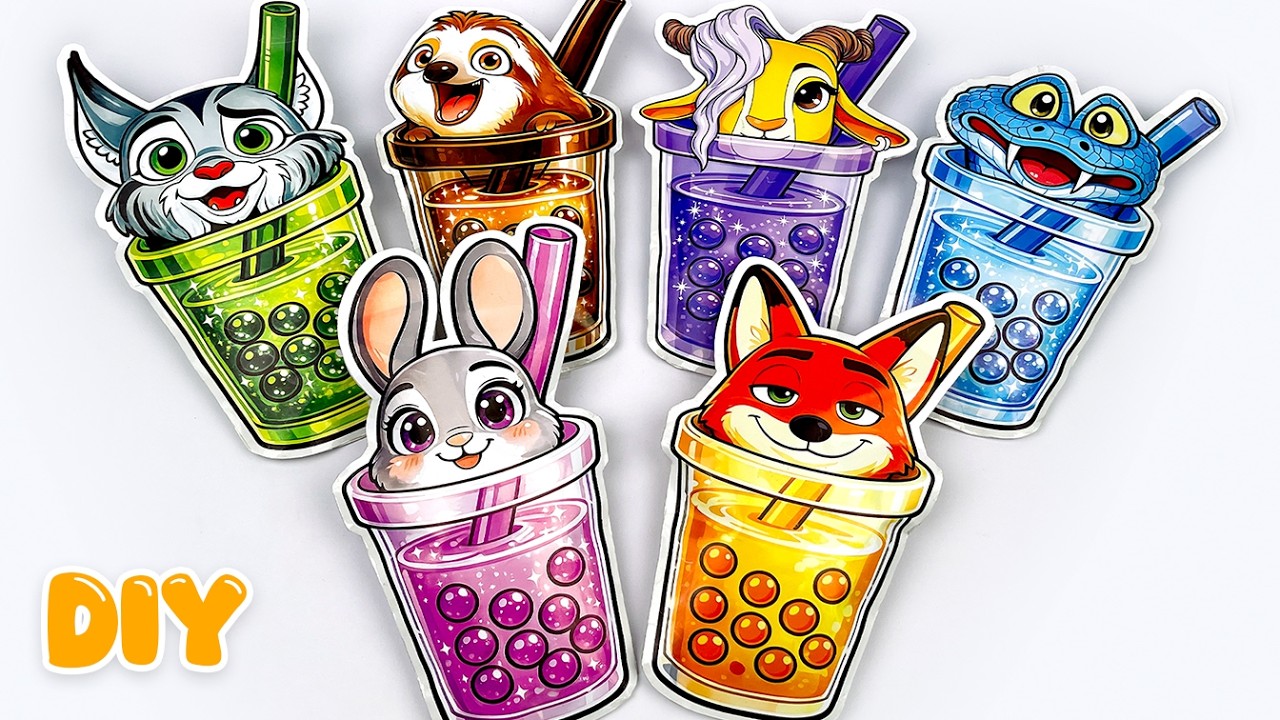 Paper DIY | ZOOTOPIA 2 MILKTEA Paper Blind Bags ASMR Unboxing | How to make