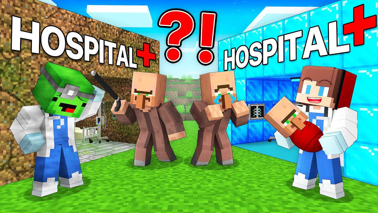 JJ Rich Hospital vs Mikey Poor Hospital in Minecraft / Maizen Minecraft