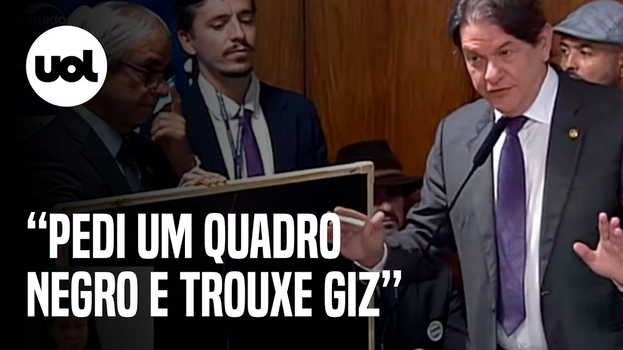Cid Gomes usa uma lousa para 'ensinar' Campos Neto e criticar taxa de juros a 13,75%; veja