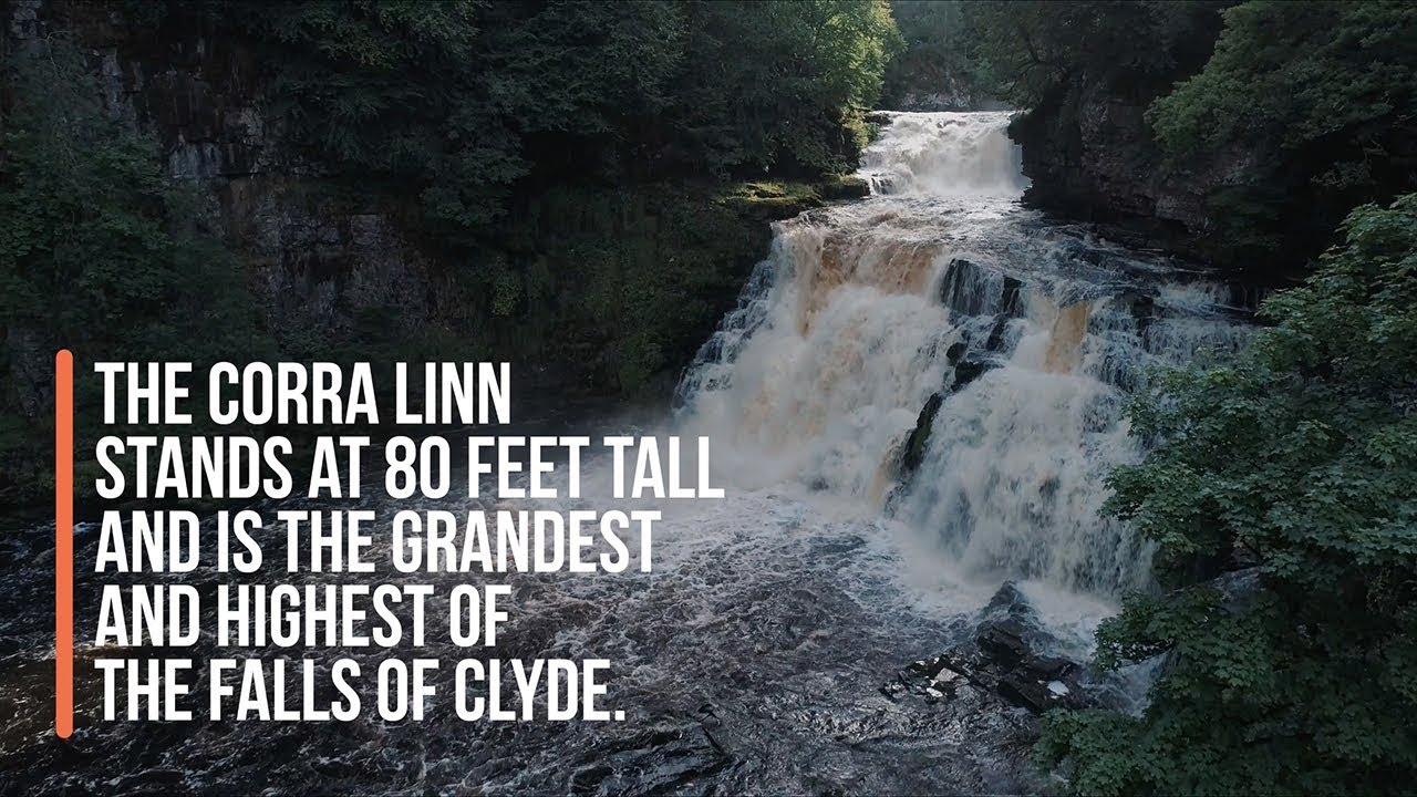 New Lanark and the Falls of Clyde - 4K Drone Footage