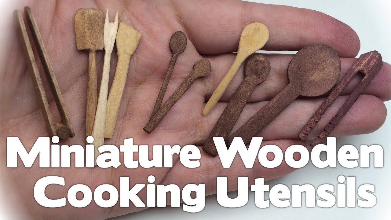 DIY Miniature Wooden Cooking Utensils (Time Lapse)
