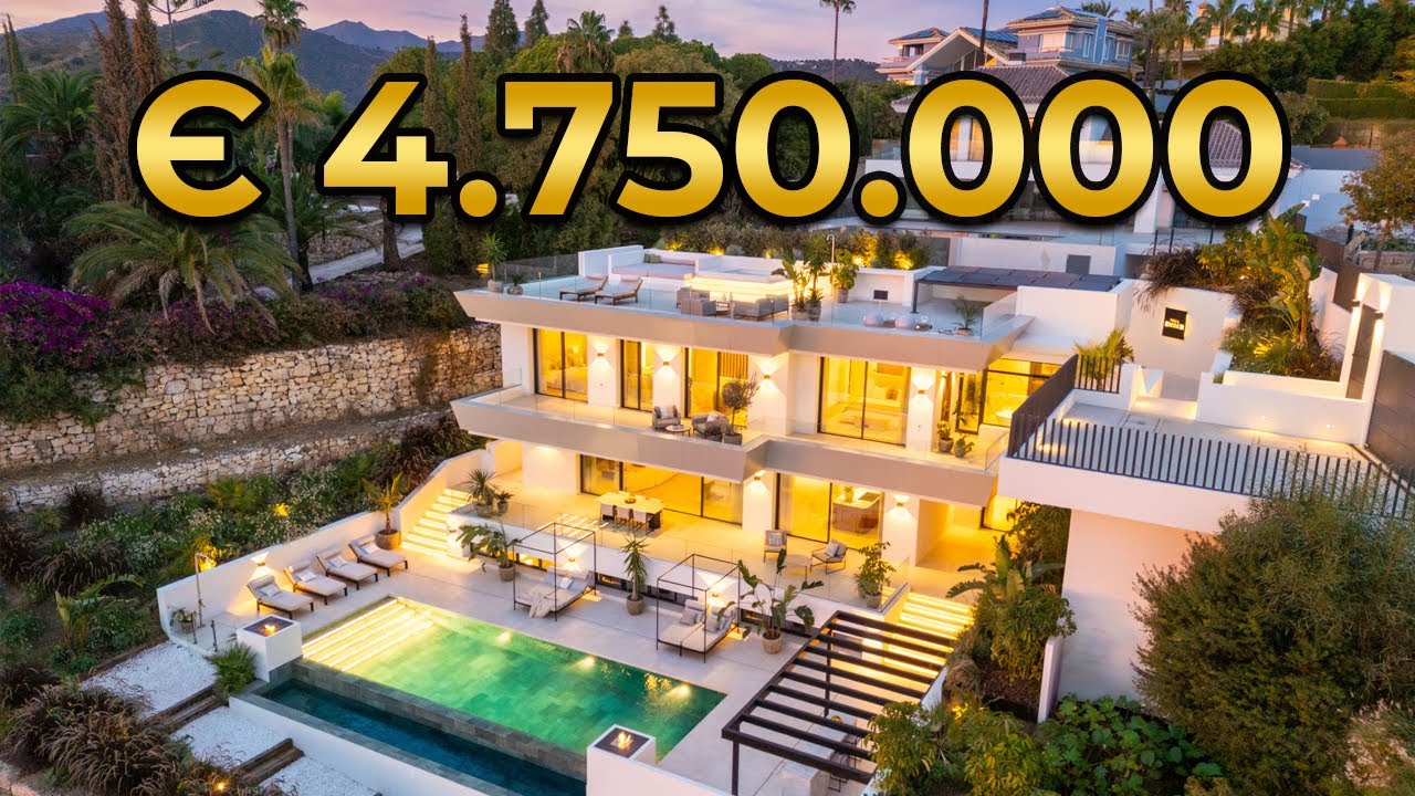 Touring € 4.7M BRAND NEW VILLA WITH SEA VIEW in the Hills of Marbella Spain