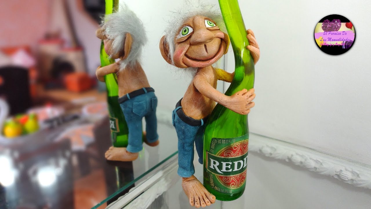 Solo con papel higiénico y jabón lograras este hermoso duende o viejito borrachito artesanal | GdC