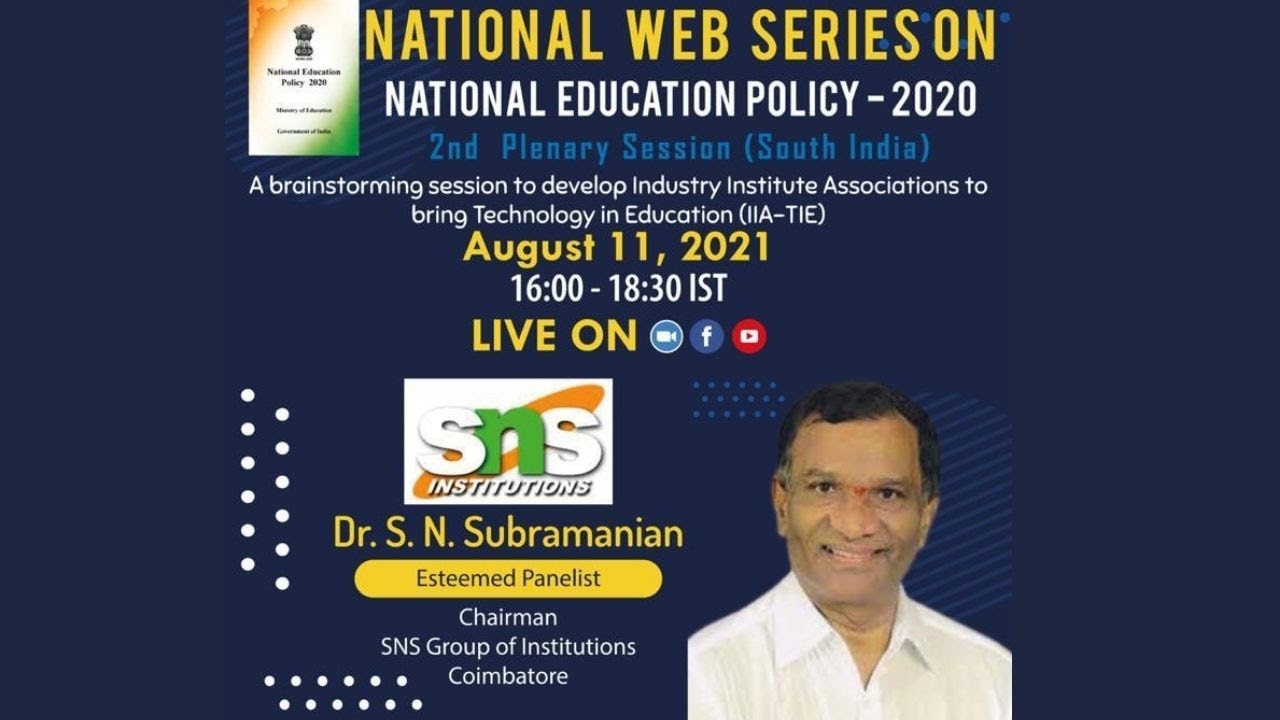 National Web Series on National Education Policy &ndash; 2020