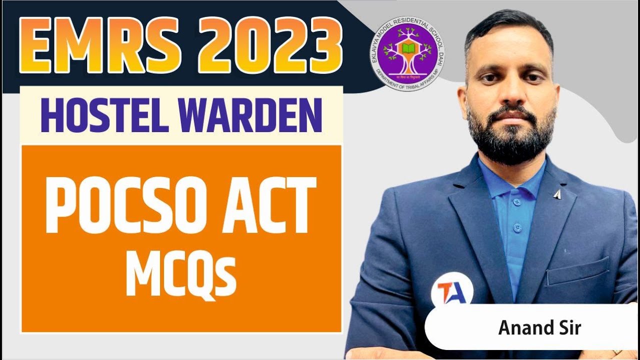 EMRS Hostel Warden POCSO ACT Previous Year Questions | Part 1 | EMRS 2023 HOSTEL WARDEN