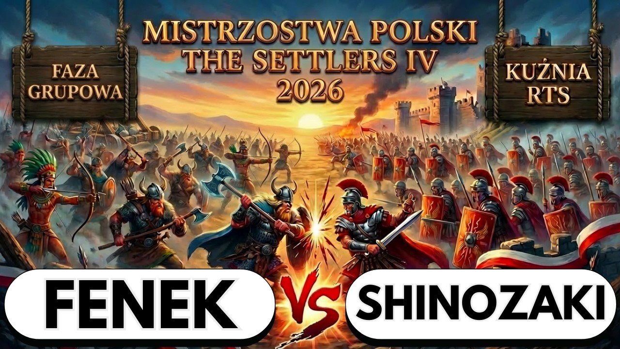 MISTRZOSTWA POLSKI THE SETTLERS IV 2026 - 1/2 - /UB/ - FENEK vs SHINOZAKI