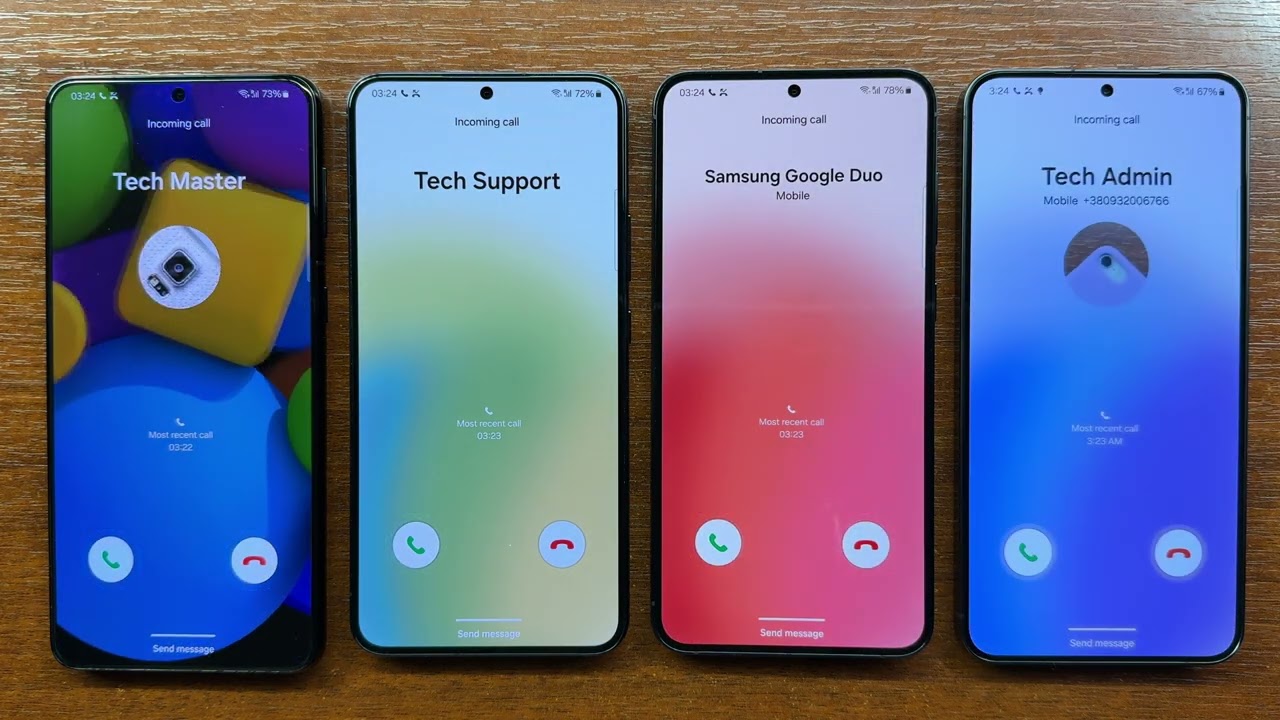 Samsung Galaxy S21+, S22+, S23+ и S24+: анимация загрузки и входящие вызовы с Over the Horizon