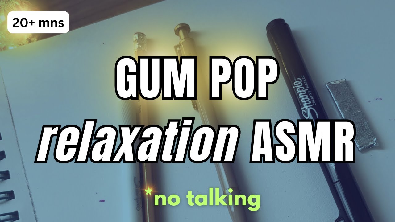 Soothing pencil sketch ASMR + Gum Popping ASMR [No Talking]