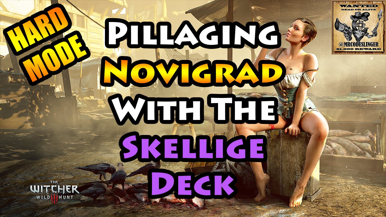 Witcher 3 - Skellige Gwent Deck vs. Novigrad - Let's Play - 4K Ultra HD