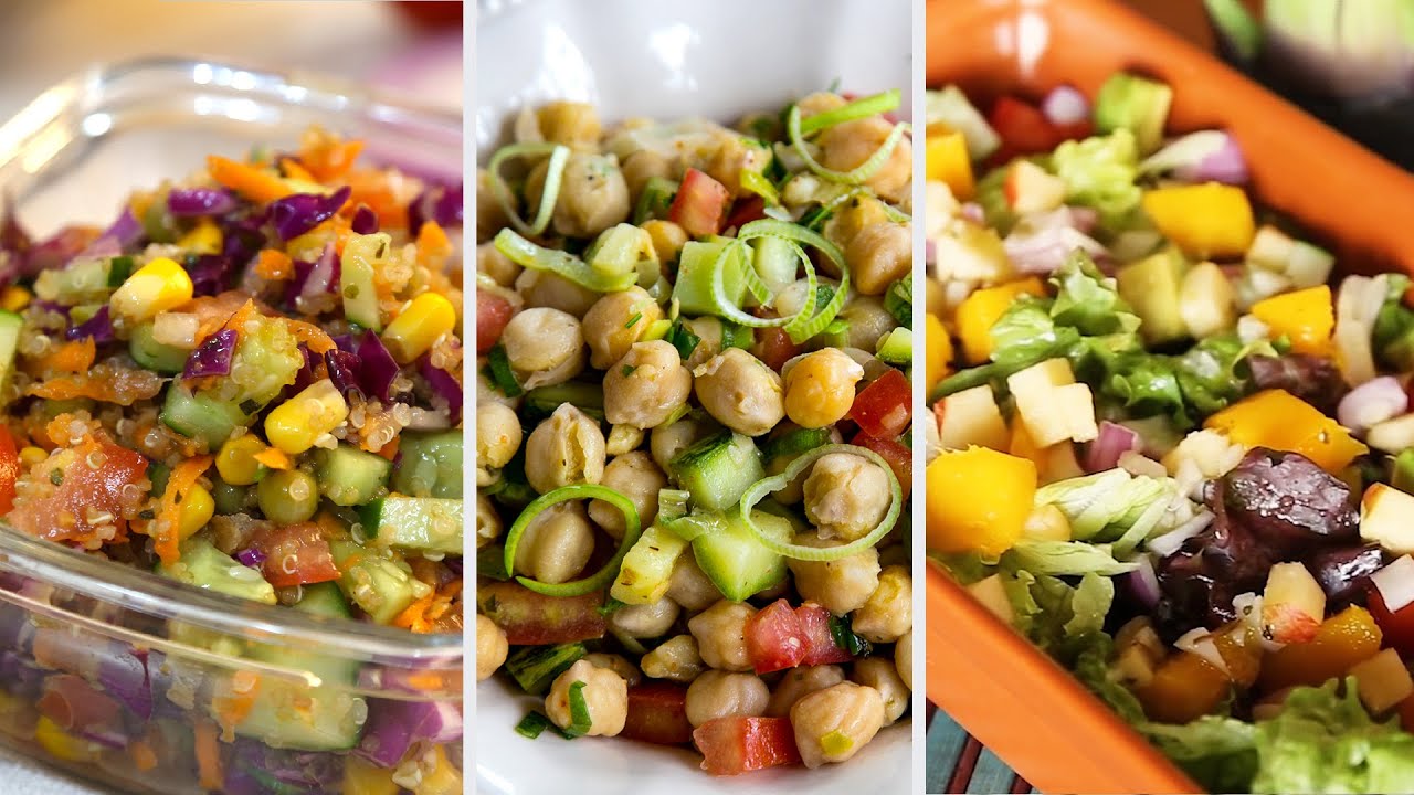 3 RECEITAS DE SALADAS DELICIOSAS para você comer sem culpa