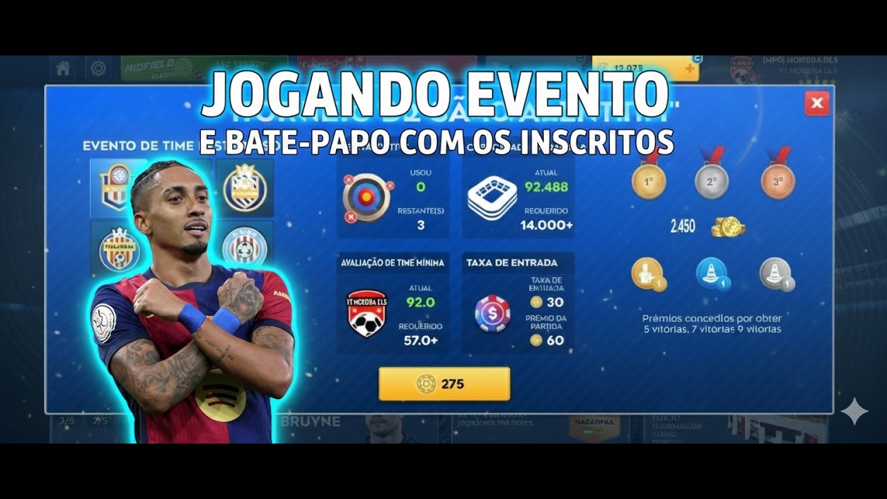 🎮🔥 JOGANDO EVENTO E BATE-PAPO COM OS INSCRITOS | DREAM LEAGUE SOCCER 26