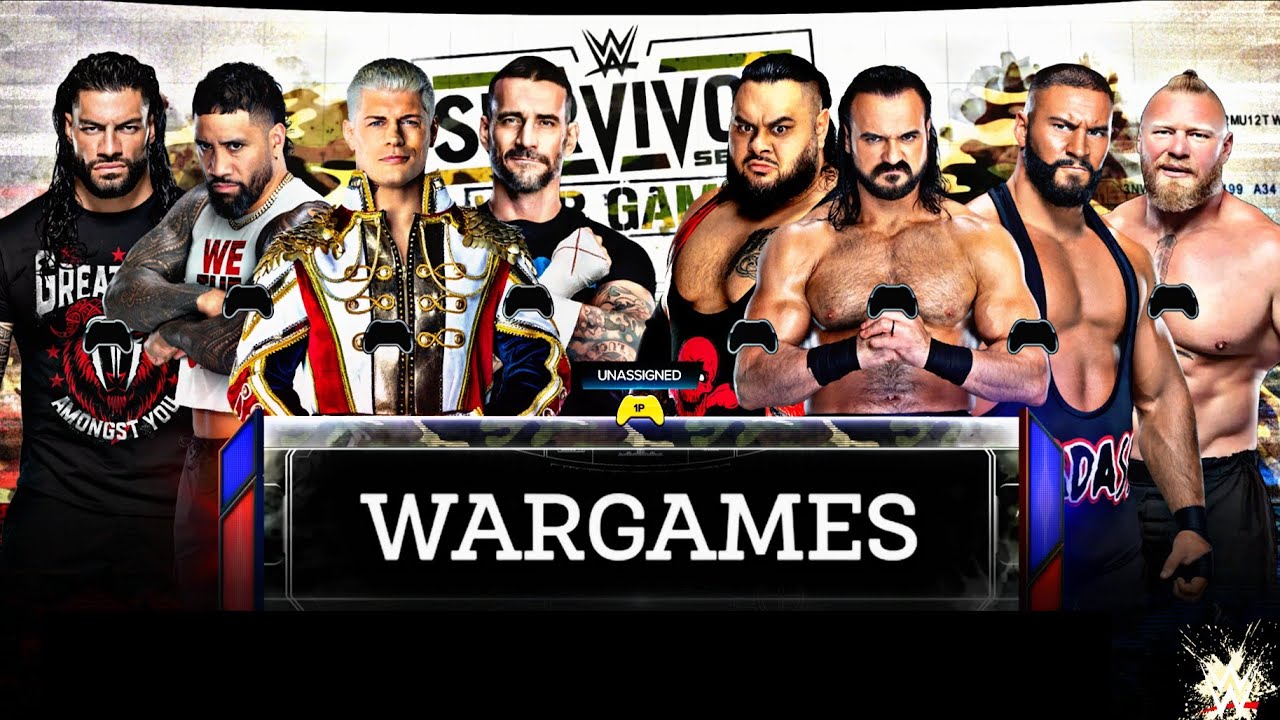 Коди, Роман, Панк и Джей против Дрю, Брока, Брейкера и Рида | WarGames Chaos! Столкновение крупне...