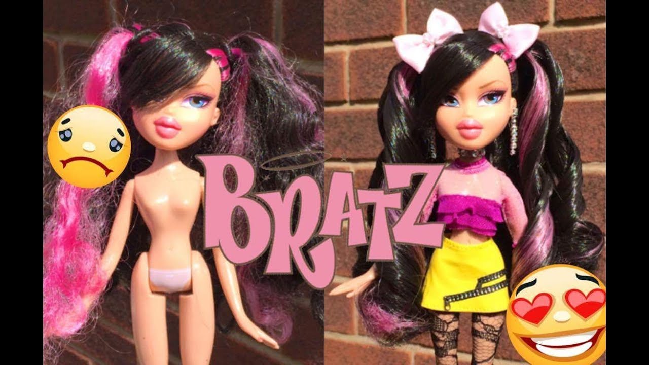 Преображение Кины из Bratz / Как исправить ужасные нейлоновые волосы! | AzDoesMakeUp!