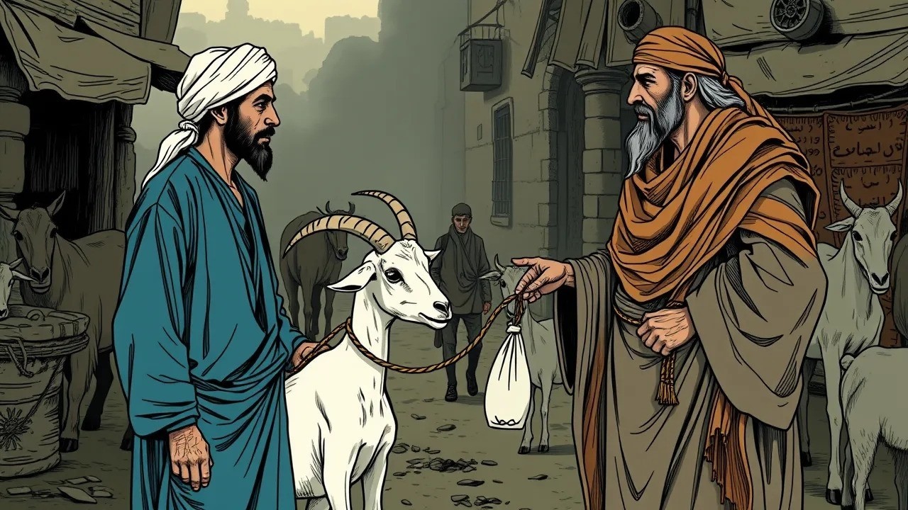 قصة الرجل الفقير الذي دخل السوق بآخر ما يملك من دراهم، فخرج بثروة لم يكن يحلم بها
