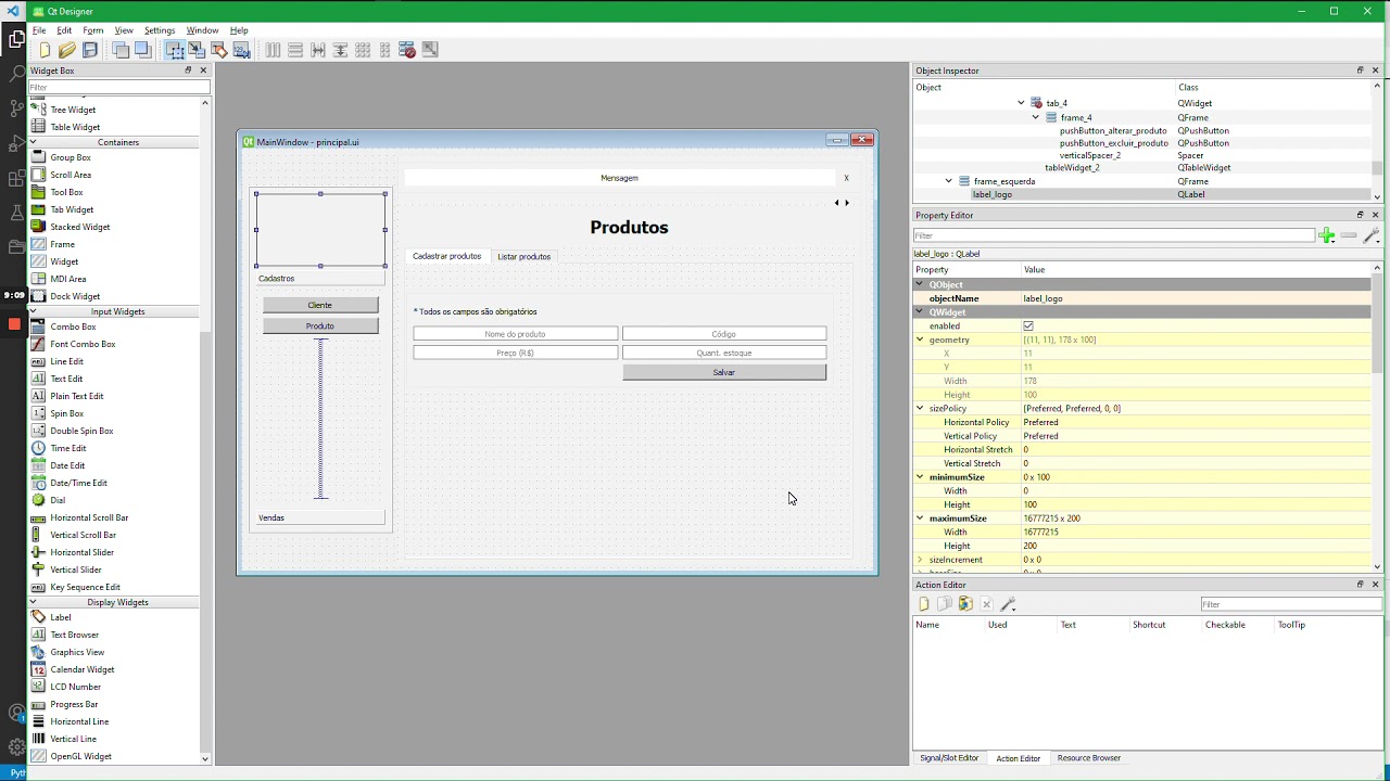 Qt Designer e PyQt6: Convertendo arquivo .ui em .py | adicionando uma imagem (QLabel) ao projeto