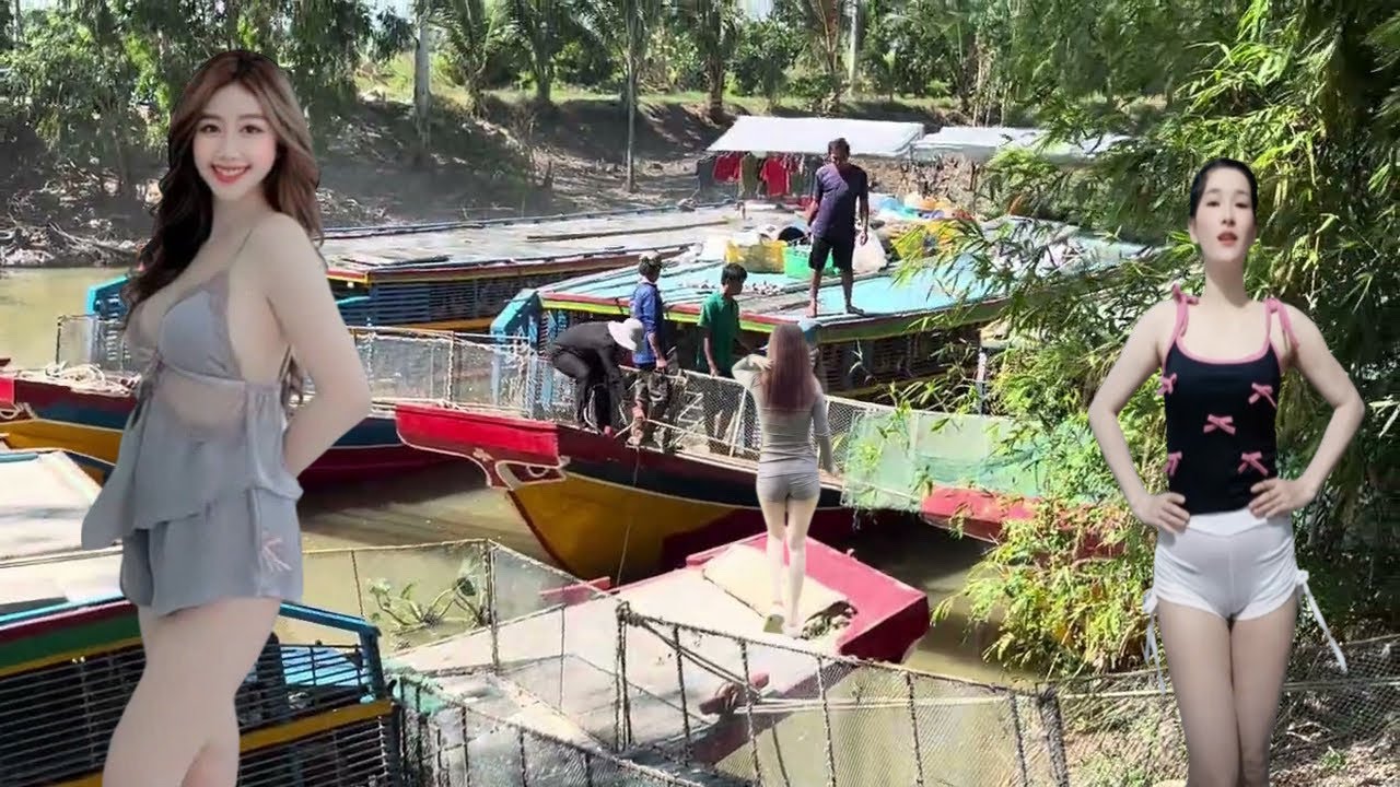 Locals use trucks and boats to move duck flocks.